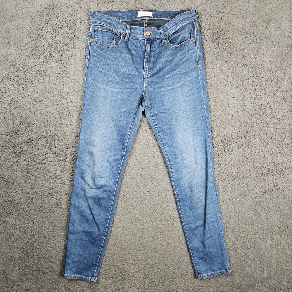Madewell Roadtripper High Rise Skinny Jeans Medium Wash Blue‎ Denim Womens 20145